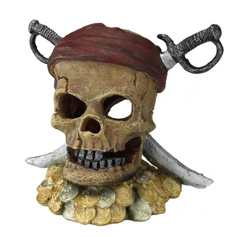 Aqua Della - Pirate skull sword head - 21,5x16,5x20cm - Crâne de pirate