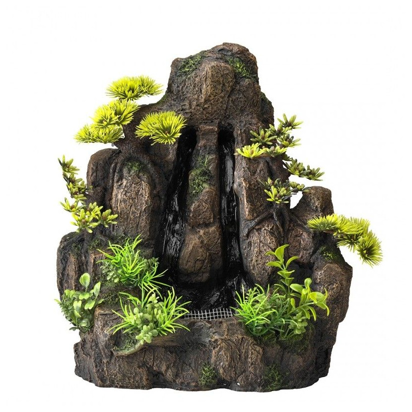 Aqua Della - Cachoeira forrest rock 2 vias S - 27x17,5x29cm - Cachoeira com plantas