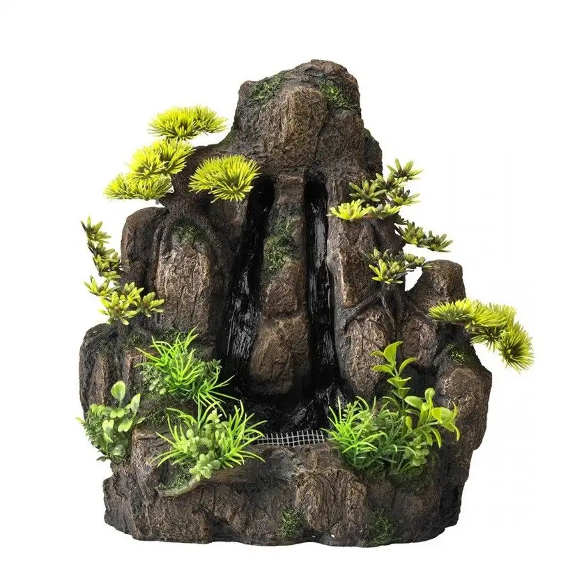 Aqua Della - Cachoeira forrest rock 2 vias S - 27x17,5x29cm - Cachoeira com plantas