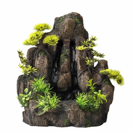 Aqua Della - Waterval bosrots 2 weg S - 27x17,5x29cm - Waterval met planten