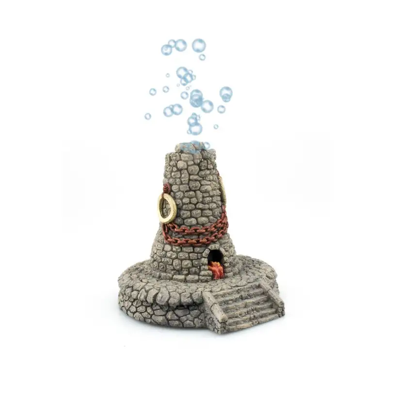 AQUAVIE - DECO R ZEN VUURTOREN BUBBELS - 13,5x11x10,5cm