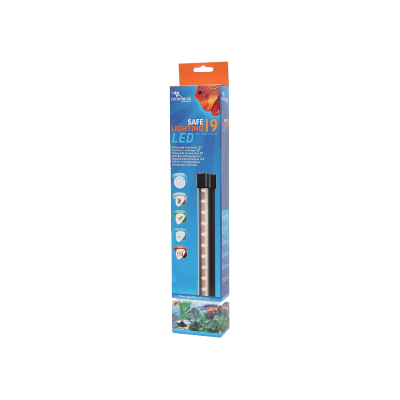 AQUATLANTIS - Safe Lighting 19 LED 2,4 W - Rampa LED per acquario d'acqua dolce