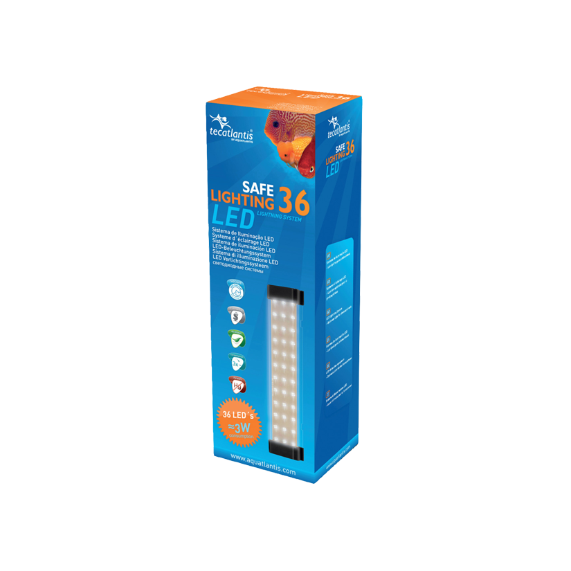 AQUATLANTIS - Safe Lighting 36 LED 3 W - Fita LED para aquário de água doce