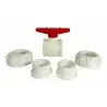 ROYAL EXCLUSIV - True Union Ball Valves - white/red 50mm - Vannes à bille PVC