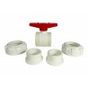 ROYAL EXCLUSIV - Valvole a sfera True Union - bianco/rosso 50mm - Valvole a sfera in PVC