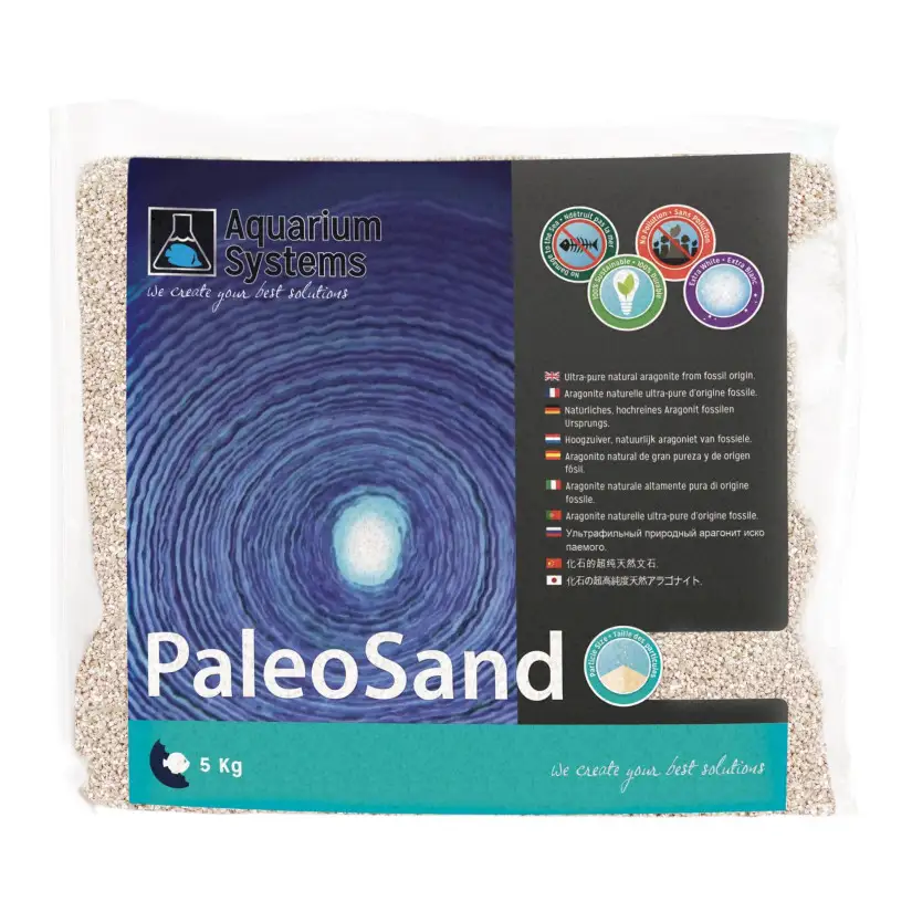 AQUARIUM SYSTEMS - Paleosand - natürlicher Aragonitsand - 5 kg in 2 Partikelgrößen (1-2 mm und 3 mm)