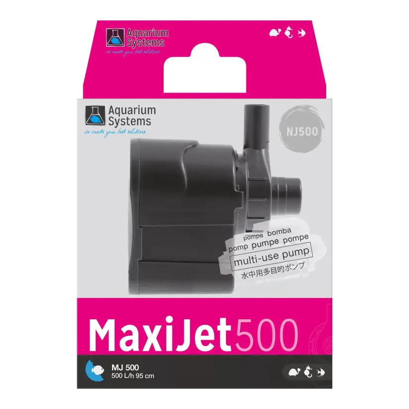 AQUARIUM SYSTEMEN - MaxiJet 500 pomp - 500 l/u - Dompelpomp voor zoet- en zeewater