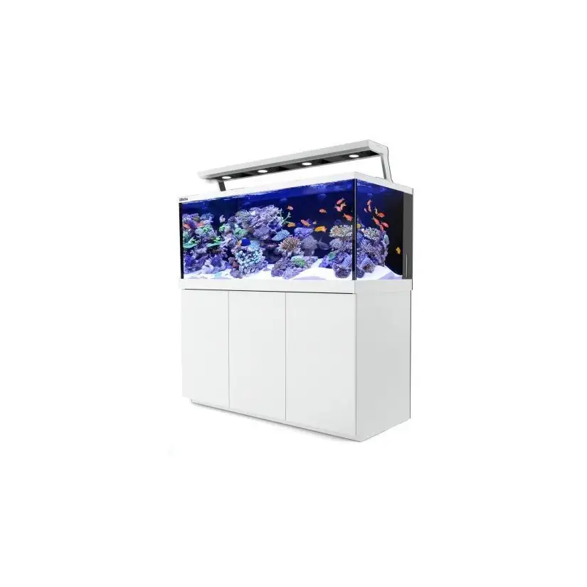 CRVENO MORE - Aquarium Max® S-650 + 4x ReefLED - Bijeli ormarić - 650 litara