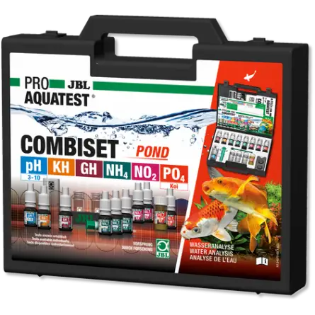 JBL - ProAquaTest Combiset Pond - Caixa de teste para análises de água em tanques de carpas e lagos de jardim