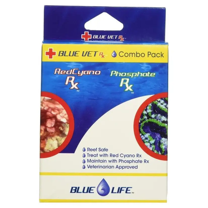 BLUE LIFE USA – Kombipackung – 30 ml – Red Cyano Rx und Phosphates Rx – Eliminiert Cyanobakterien und Phosphate