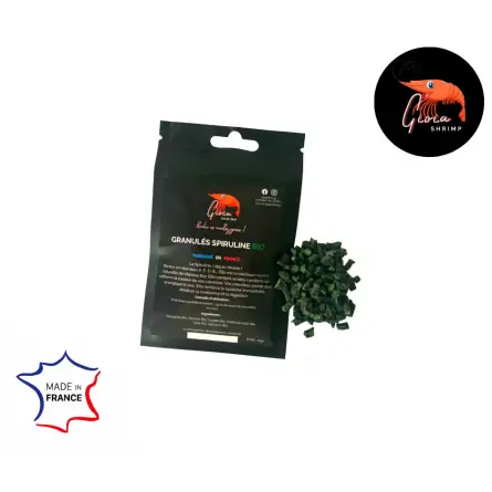 Gioia Shrimp - Bio-Spirulina-Granulat - 10gr - Natürliches Futter für Garnelen