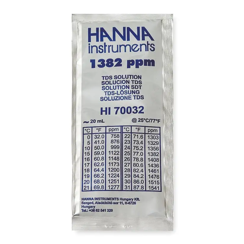 Hanna Instruments - Solução de Calibração TDS 1382 mg/L - 20 mL