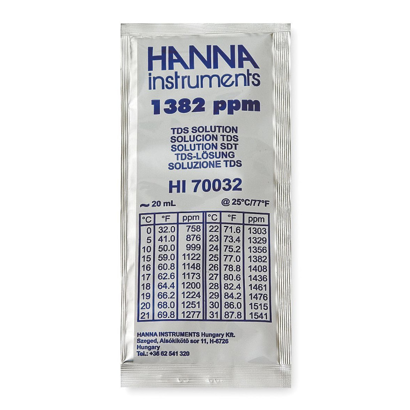 Hanna Instruments - TDS Calibration Solution 1382 mg/L - 20 mL