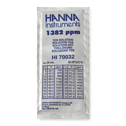 Hanna Instruments - Solução de Calibração TDS 1382 mg/L - 20 mL