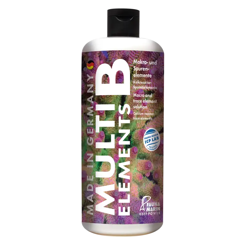 FAUNA MARIN - Multi Elements B - 500 ml - Mélange d'oligo-éléments - Pour la résistance des tissus coralliens