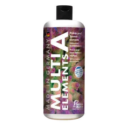 FAUNA MARIN - Multi Elements A - 500 ml - Mezcla de oligoelementos - Para el crecimiento del esqueleto de coral