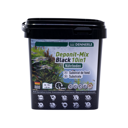 DENNERLE - Deponit-Mix Black 10IN1 - 2,4 kg - Substrat nutritif minéral noir