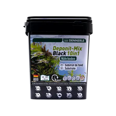 DENNERLE - Deponit-Mix Black 10IN1 - 9,6 kg - Črn mineralni hranilni substrat