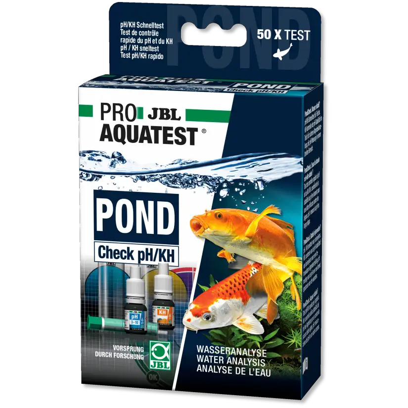 JBL - Pond Check pH e KH - 2x10 ml - Test rapido di pH e KH per laghetti