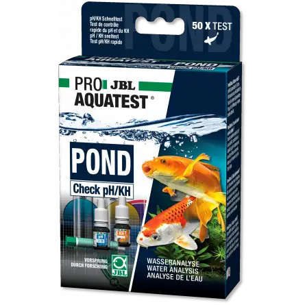 JBL - Pond Check pH e KH - 2x10 ml - Teste rápido de pH e KH para lagos