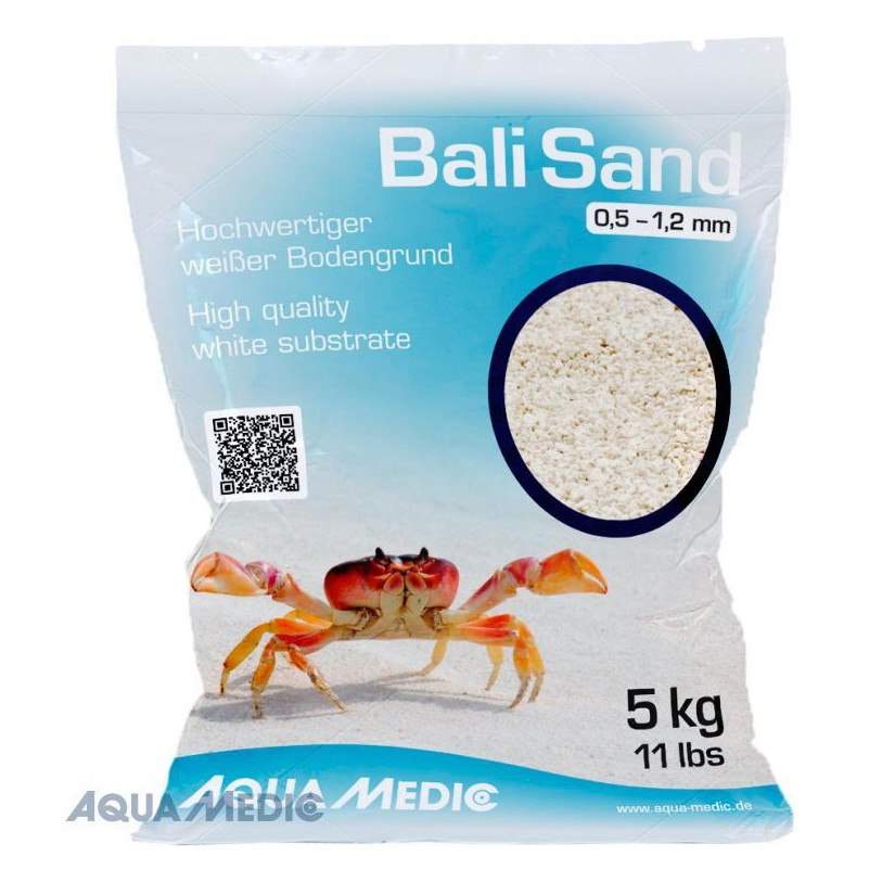 AQUA-MEDIC - Arena de Bali - 0,5 - 1,2 mm - 5 kg - Arena caliza blanca