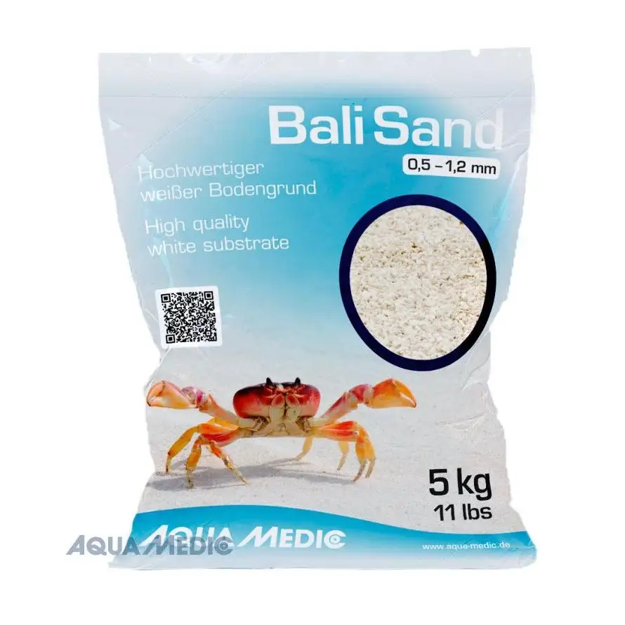 AQUA-MEDIC - Arena de Bali - 0,5 - 1,2 mm - 5 kg - Arena caliza blanca