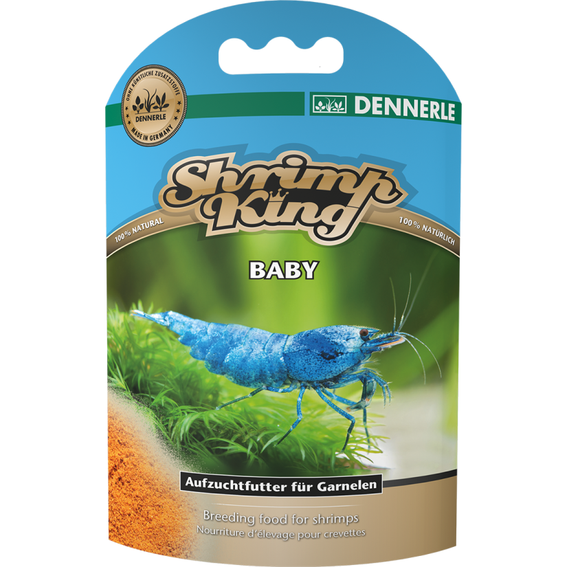 DENNERLE - Shrimp King - Baby - 35 g - Alimento per l'allevamento di gamberi neonati