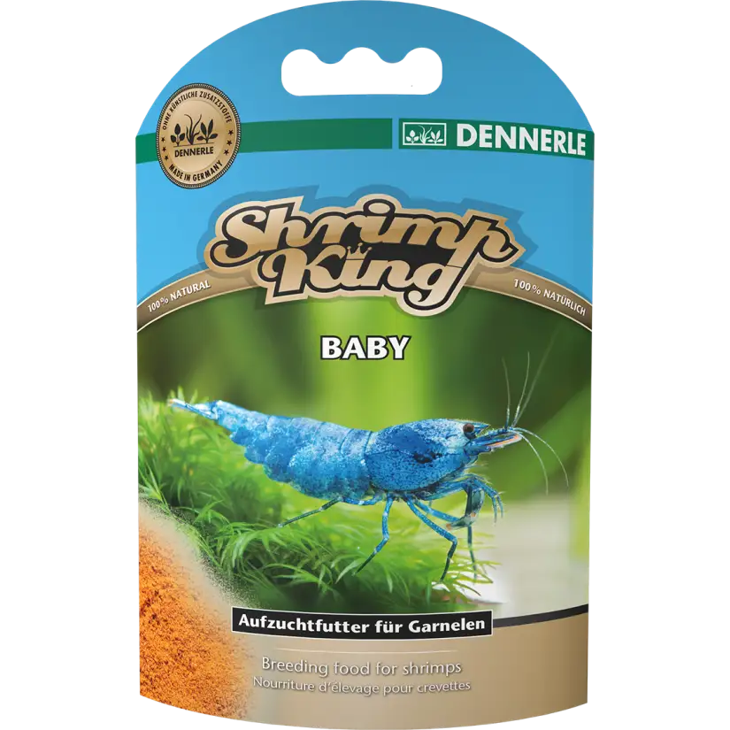 DENNERLE - Shrimp King - Baby - 35 g - Alimento per l'allevamento di gamberi neonati