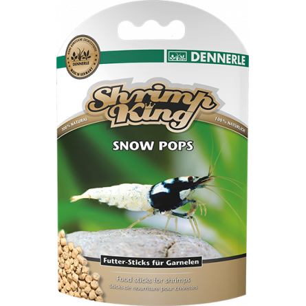 DENNERLE - Shrimp King - Snow Pops - 40 g - Sticks de nourriture pour crevettes