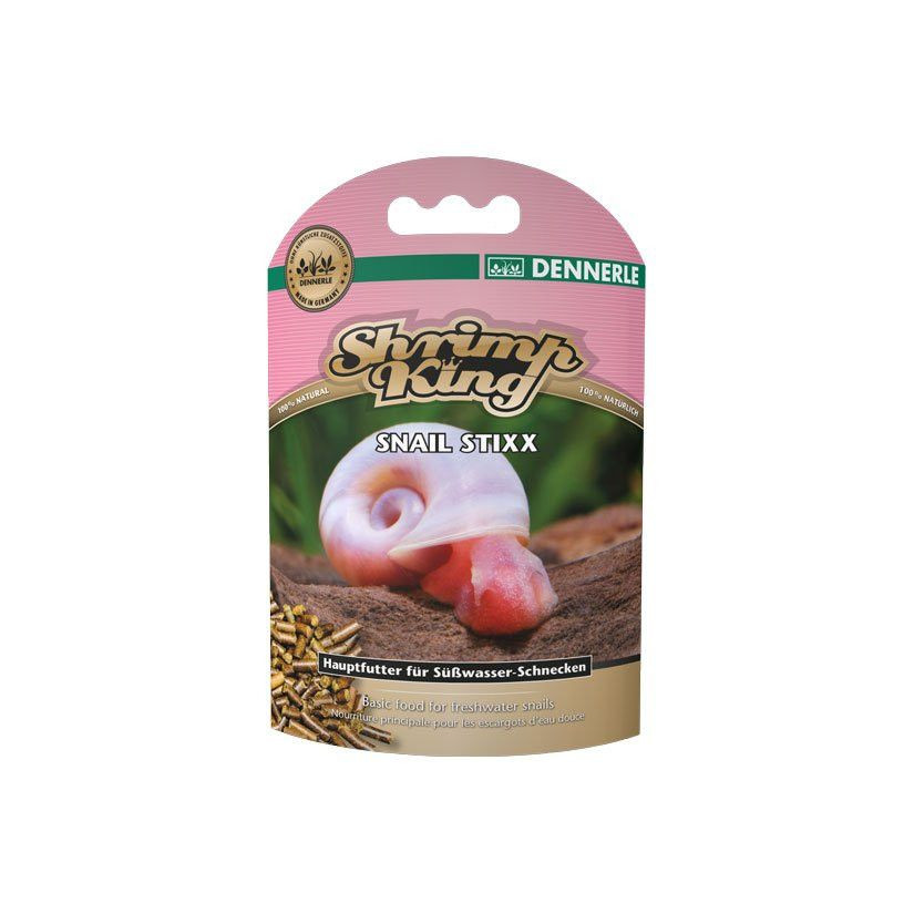 DENNERLE - Shrimp King - Snail Stixx - 45 g - Alimento principal para caracoles