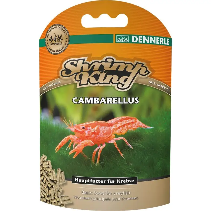 DENNERLE - Shrimp King - Cambarellus - 45 g - Hauptfutter für Flusskrebse