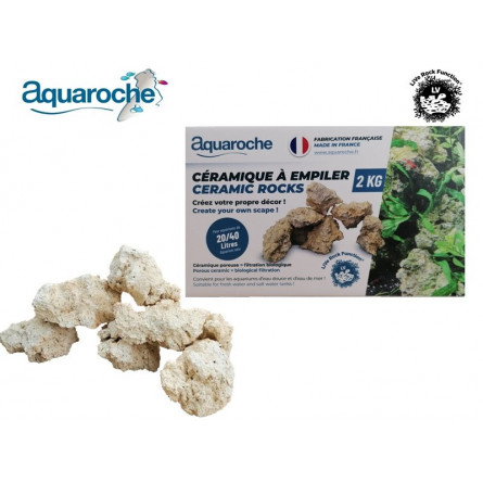 AQUAROCHE - Pedras cerâmicas para empilhar - 2 quilos - Para nano aquários