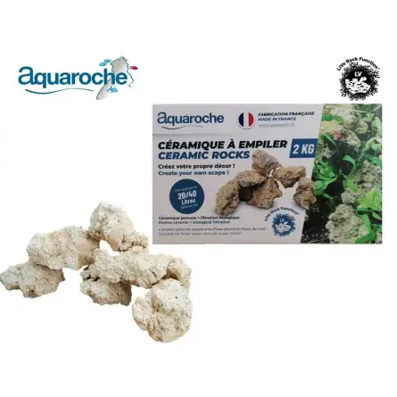 AQUAROCHE - Stacking ceramic rocks - 2 kilos - For nano aquariums