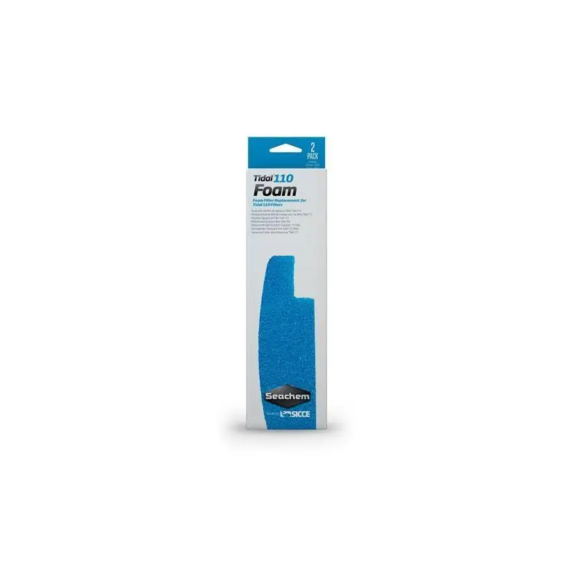 SEACHEM - Tidal 110 Foam - Mousse filtrante - x 2 - Pour filtre Tidal 110