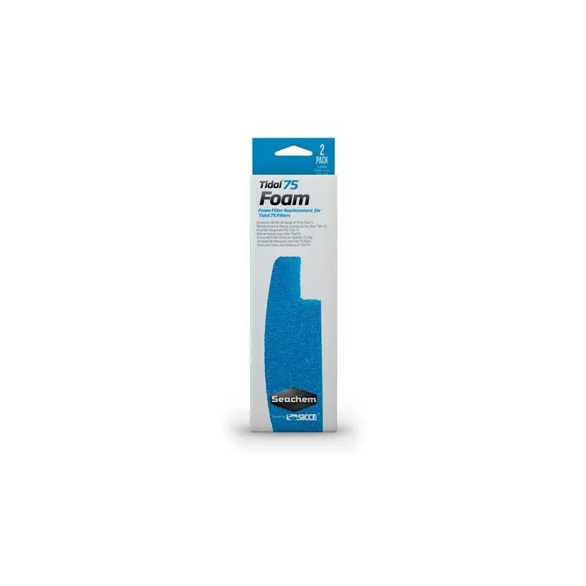 SEACHEM - Tidal 75 Foam - Mousse filtrante - x 2 - Pour filtre Tidal 75