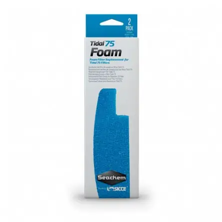 SEACHEM - Tidal 75 Foam - Mousse filtrante - x 2 - Pour filtre Tidal 75