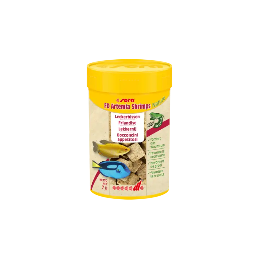 SERA - FD Artemia Shrimps Nature - 100ml - Snack para peces de agua dulce y salada