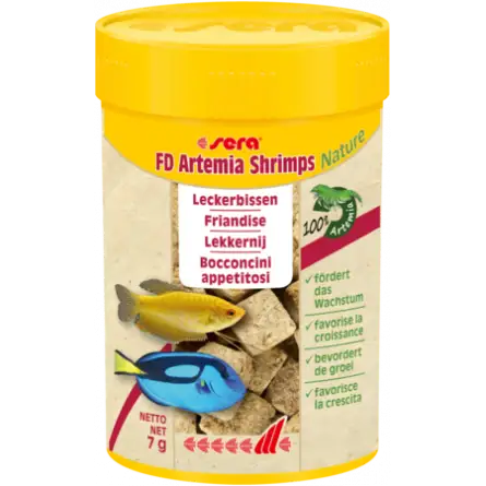 SERA - FD Artemia Shrimps Nature - 100ml - Lekkernij voor zee- en zoetwatervissen