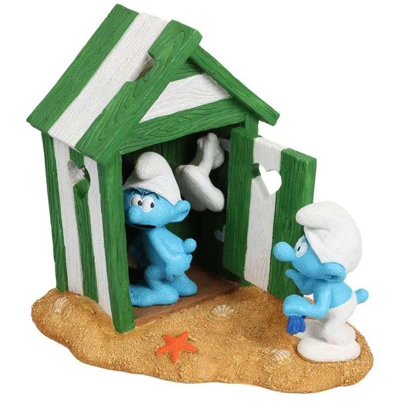 Aqua Della - Smurfs de cabana de praia - Multicolorido - 14,5x11,4x14,6cm