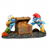 Aqua Della - Baú do tesouro dos Smurfs - Multicolorido - 18,8x9,7x9,6cm