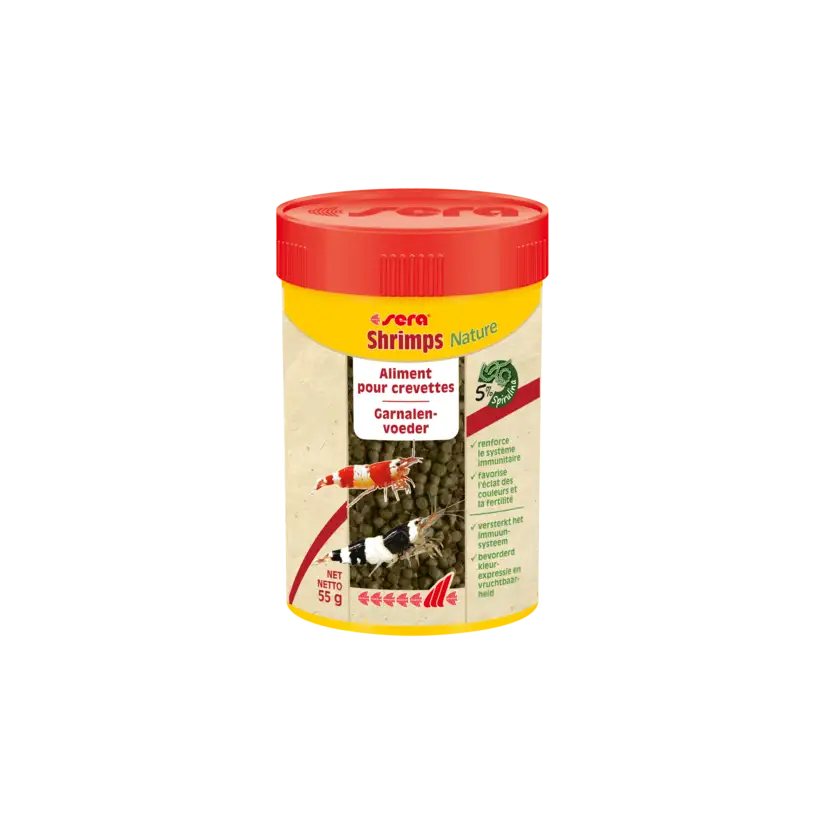 SERA - Shrimps Nature - 100 ml - Spirulina zrnca - Za kozice