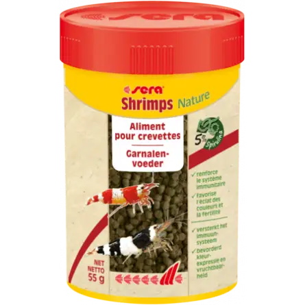 SERA - Shrimps Nature - 100 ml - Spirulina zrnca - Za kozice