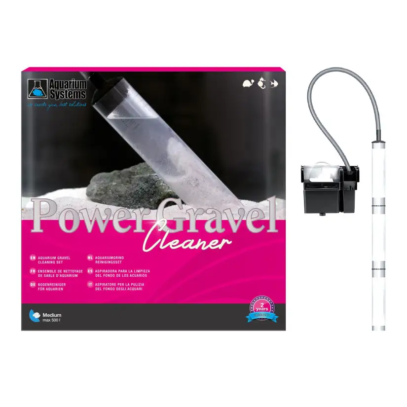 AQUARIUM SYSTEMS - Limpador de cascalho elétrico - Médio - 450 l/h - Aspirador