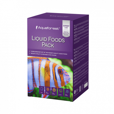 AQUAFOREST - Liquid foods pack - 4x250 ml - Liquid food for fish and corals