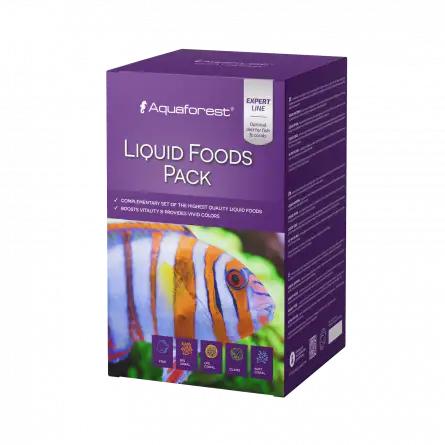 AQUAFOREST - Liquid foods pack - 4x250 ml - Liquid food for fish and corals