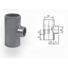 AQUA MEDIC - T reducer - 50 and 40 mm - PVC