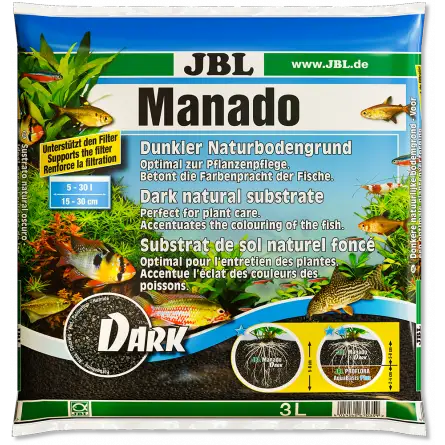 JBL - Manado Dark - 3l - Donker bodemsubstraat voor zoetwateraquaria