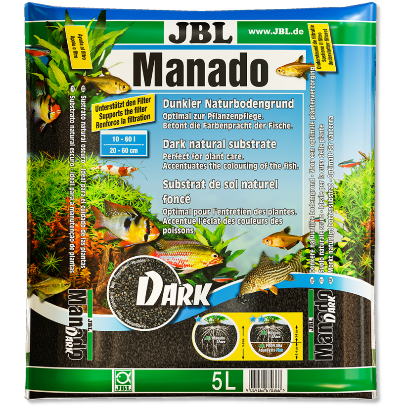 JBL - Manado Dark - 5l - Donker bodemsubstraat voor zoetwateraquaria