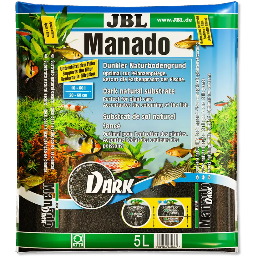 JBL - Manado Dark - 5l - Donker bodemsubstraat voor zoetwateraquaria