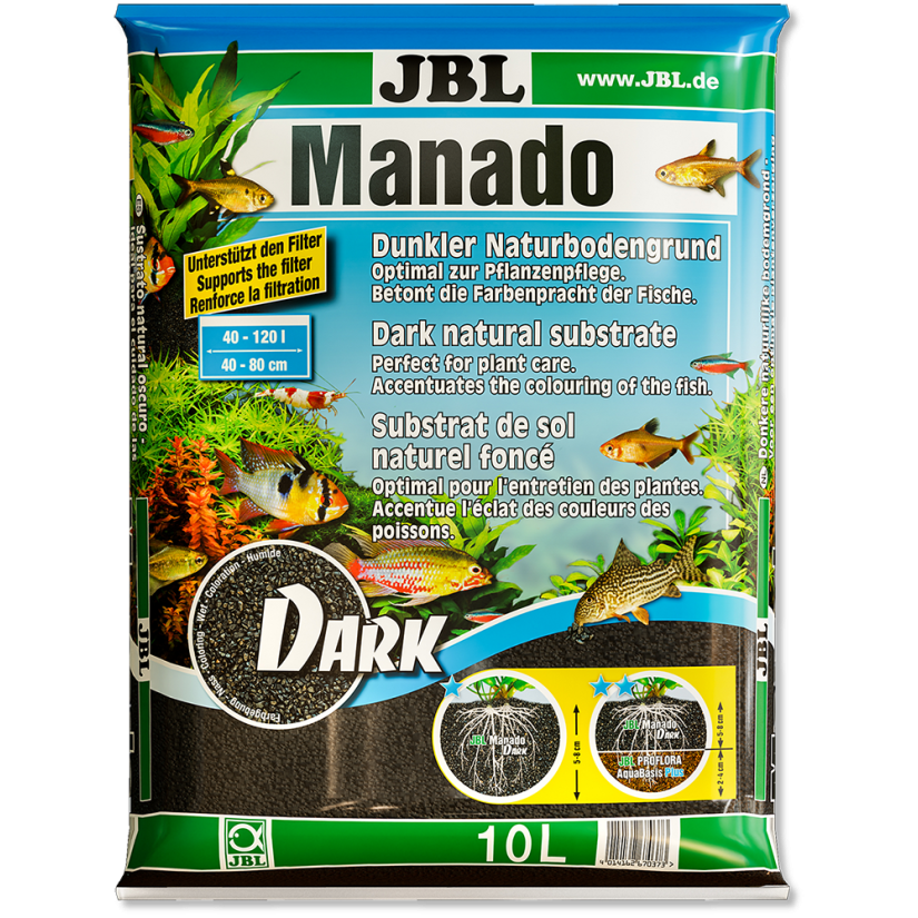 JBL - Manado Dark - 10l - Donker bodemsubstraat voor zoetwateraquaria